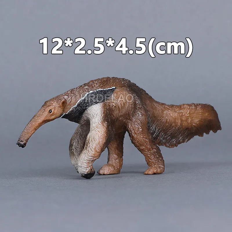 Realista Wild Animal Figurines Zoo Wolf Monkey Bat Chameleon Pangolin Squirrel Donkey Horse Action Model Toys for children Gift