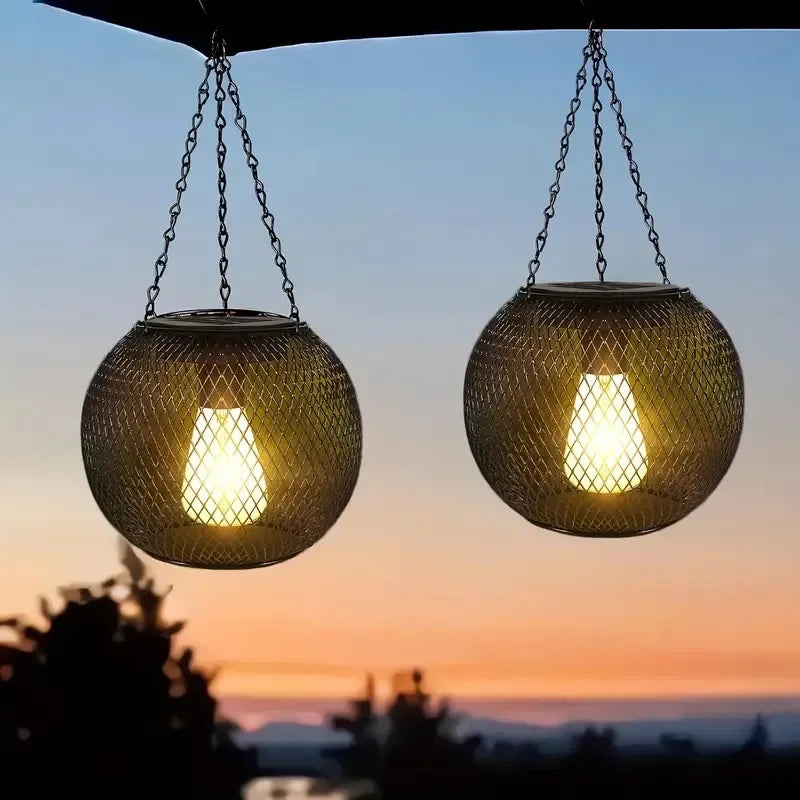 Outdoor Camping Solar Lights for Outside Decorative Solar Lantern Outdoor Hanging Lights Waterproof Solar Lanterns Garden Decor