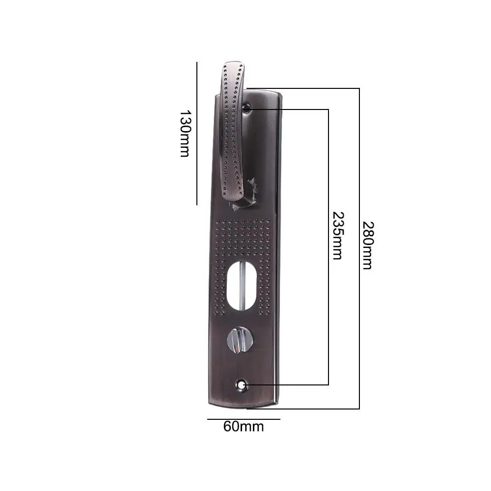 Household Hardware Universal Security Door Handle Aluminium Alloy Practical Panel Handle Widen Multi Function Door Lock Home