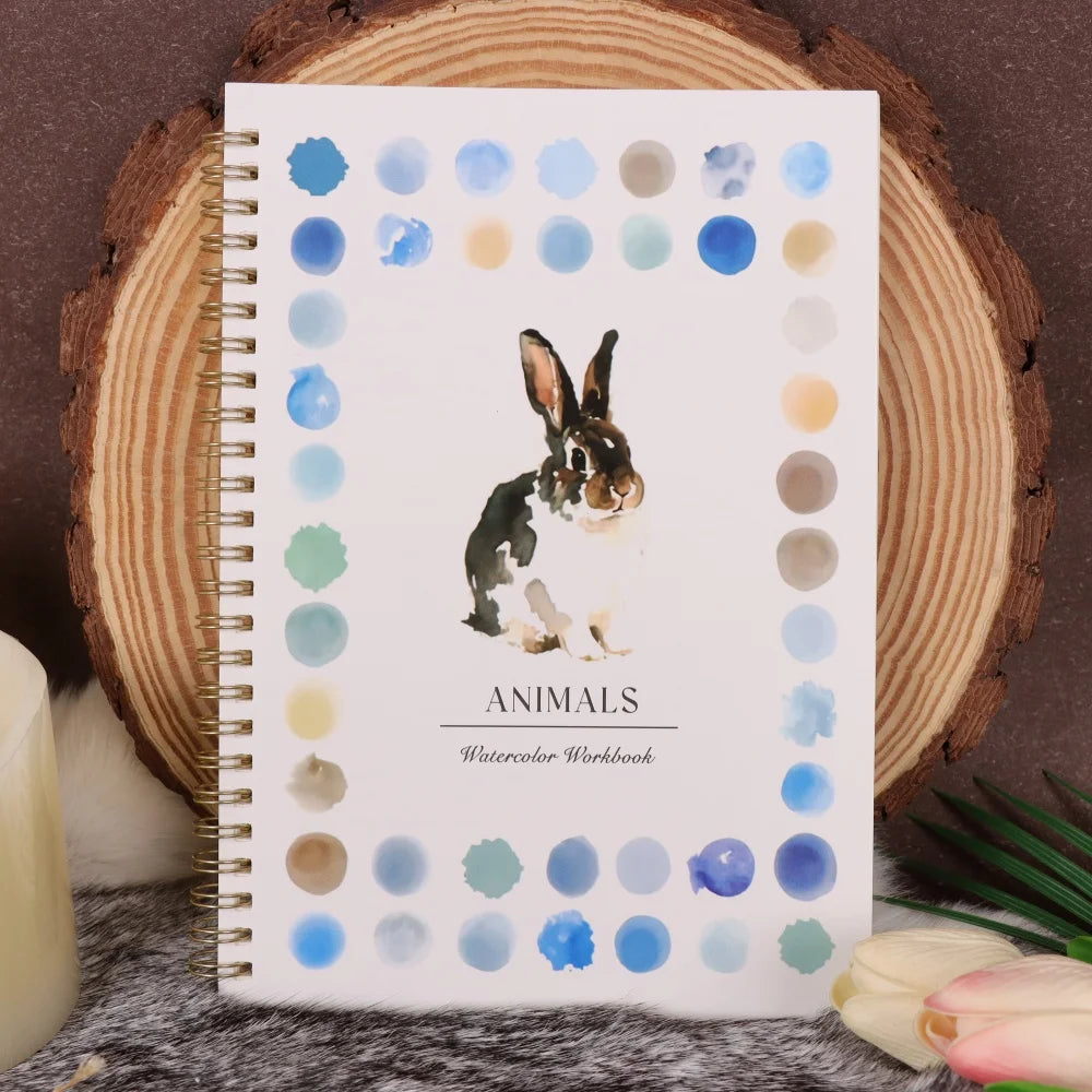 Animal Watercolor Workbook for Beginners, Watercolor Crafts, Adult Watercolor Book (Animals)