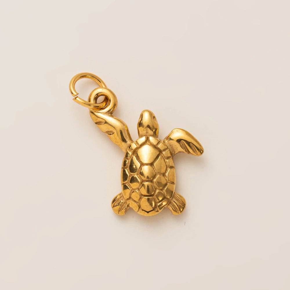 Animal Series Pendant Stainless Steel DIY Small Pendant Vacuum Plated 18K Gold Color Preserving Accessory in Furnace