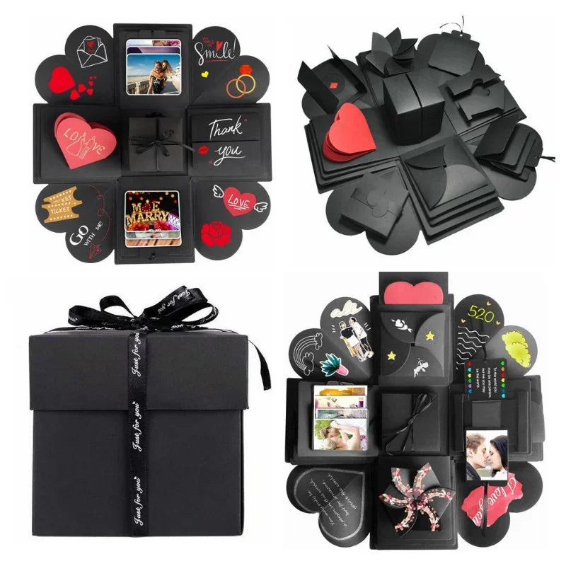 1Set Explosion Photo Album Gift Box Storage Box Valentine's Day Surprise Gift Box Romantic Couple Creative Gift