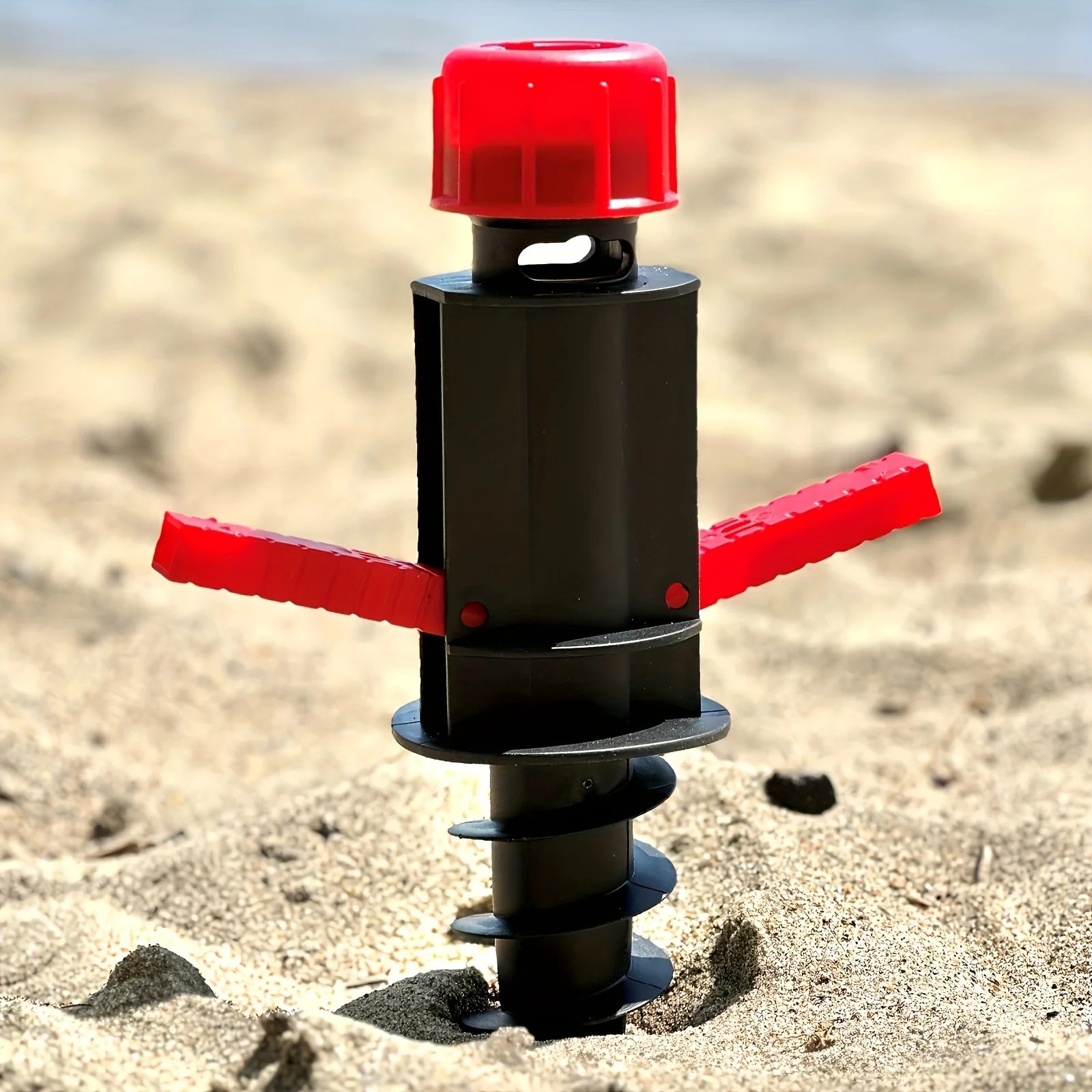 Beach umbrella, windproof plastic umbrella, sun umbrella, dedicated place, beach flag, ground, etc