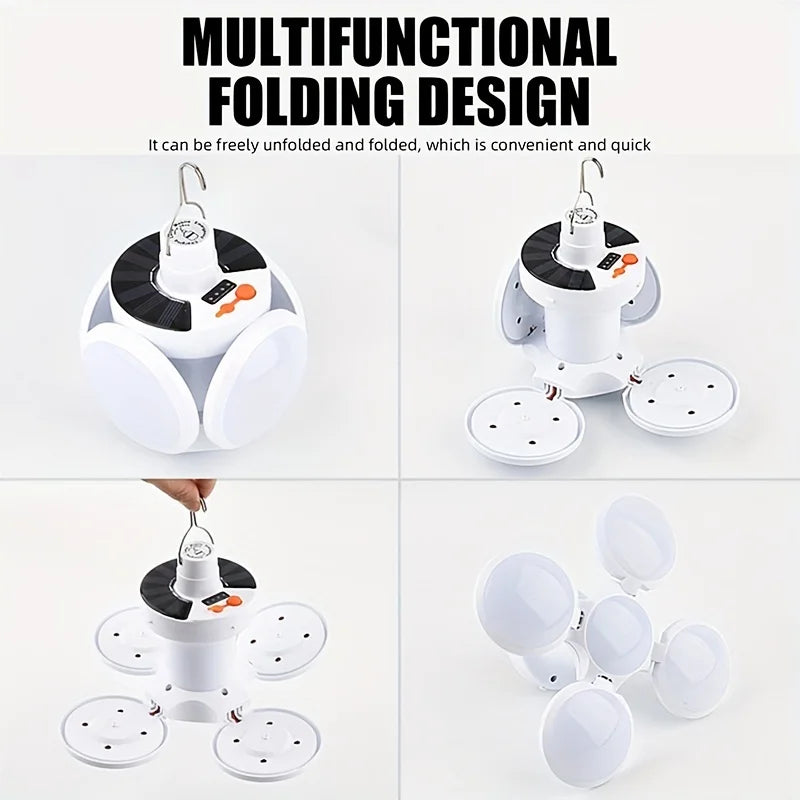 Rechargeable LED Camping Lantern With folding LED floodlight Portable Tent Light With 3 Light Modes For Camping, Hiking, Fishing