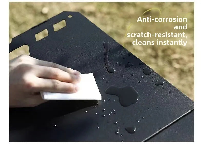 Outdoor folding table, easy to install, camping table, aluminum alloy, lightweight picnic table, portable storage,multi-function