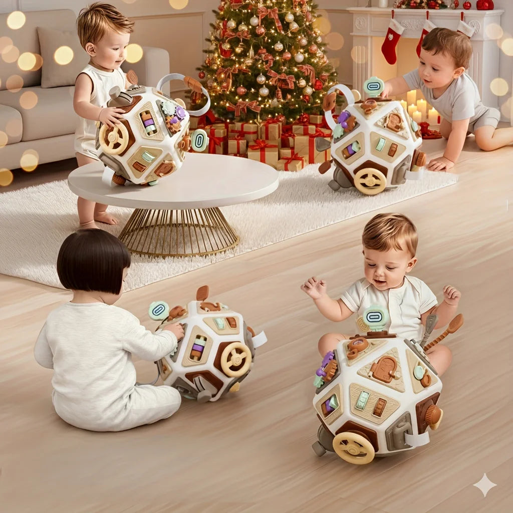 Baby toy polyhedron, baby busy grasp ball, early childhood educational toy gift