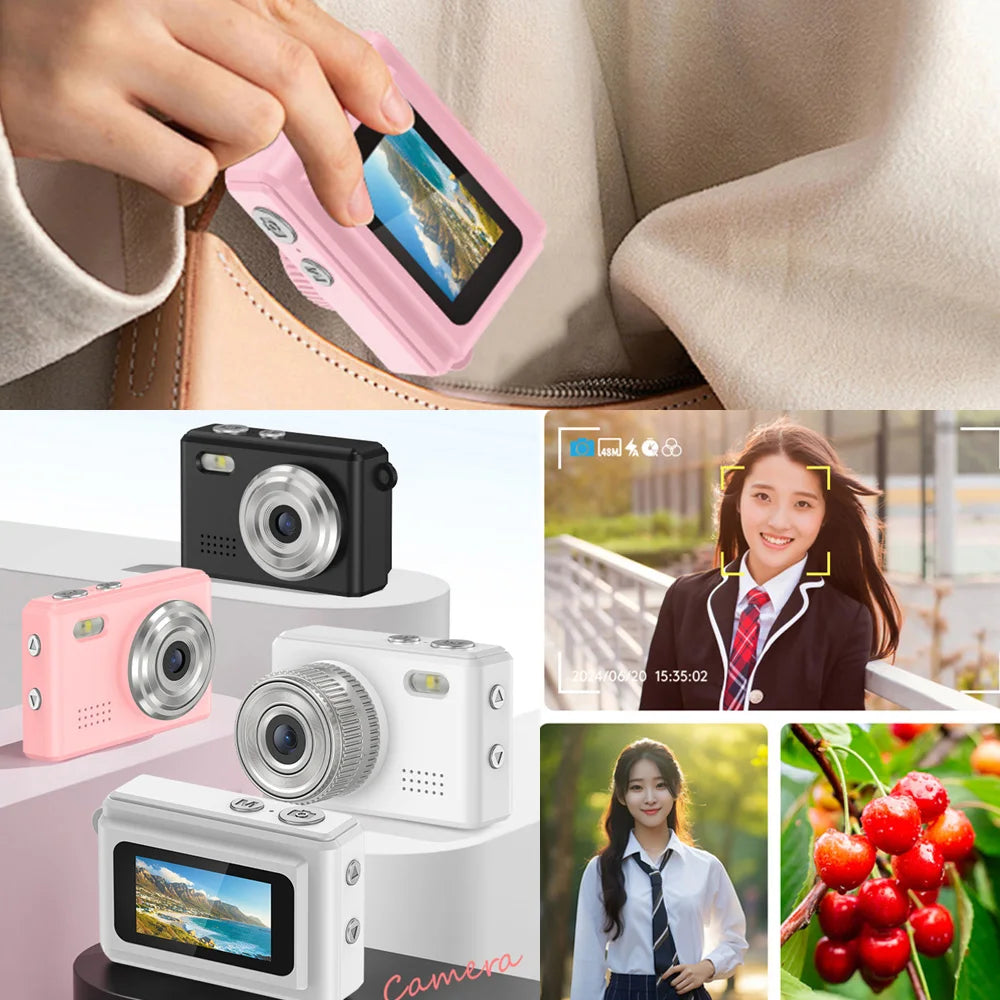 0.96''Mini 1080P Digtal Camera with Small Screen Bodycam Compact Portable Retro Kids Camcorder Video Recorder Support TF Card