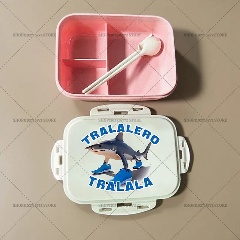 Italian Brainrot Bento Lunch Box Tralalero Tralala Boy Girl Food Storage Containers Kids School Picnic Lunchbox Dinner Case Gift