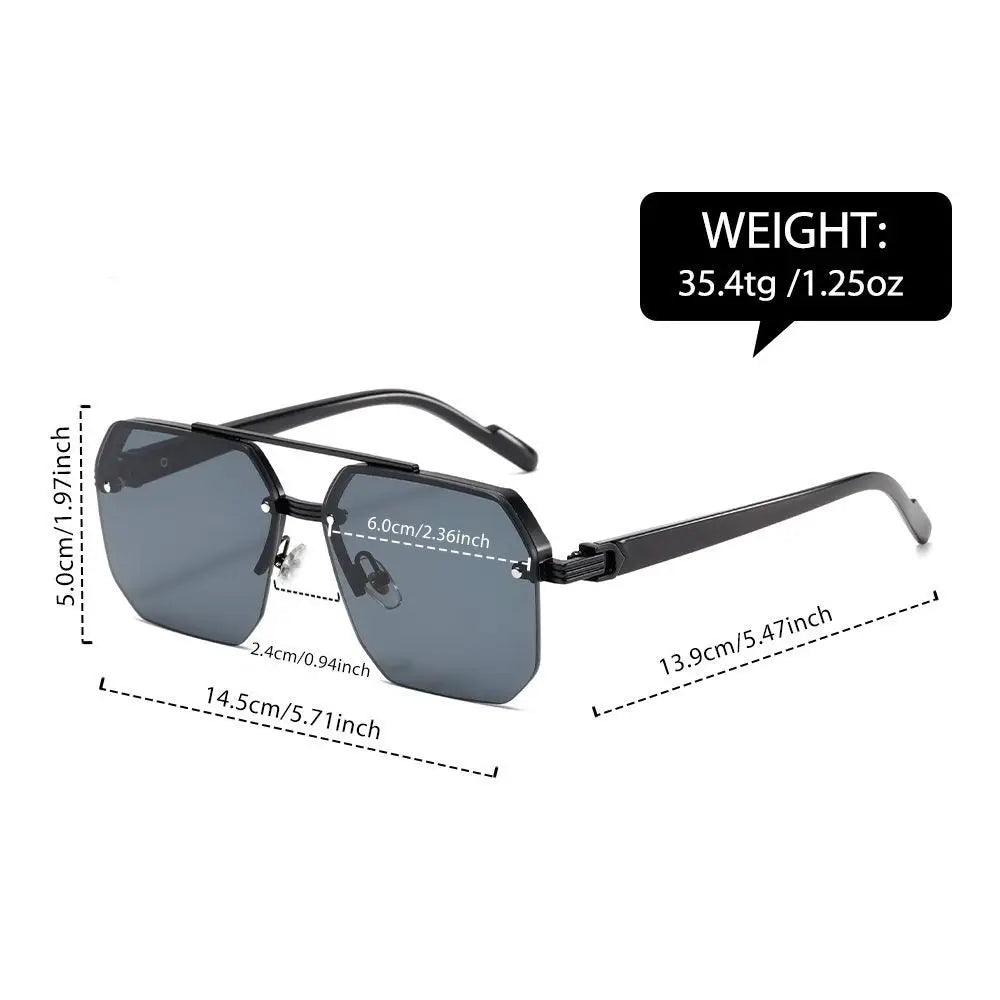 1 piece, stylish and retro, double-bridge frame sunglasses, unisex, suitable for gifting to relatives and friends, gatherings,