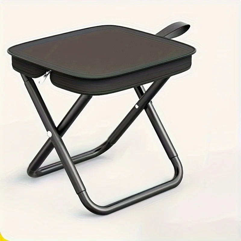 Portable Folding Stool with Handle, Outdoor Camping Fishing Stool, Zipper Stool for Outdoor
