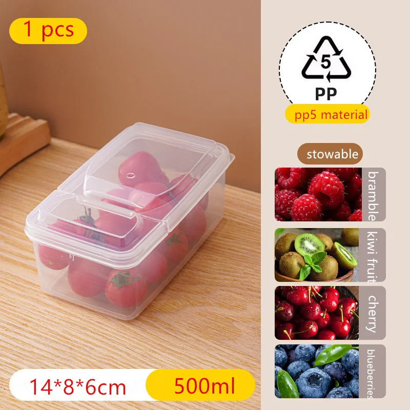 Snack Containers, Divided Bento Snack Box, 2 Compartments Reusable Meal Prep Lunch Fruit Containers Food Storage