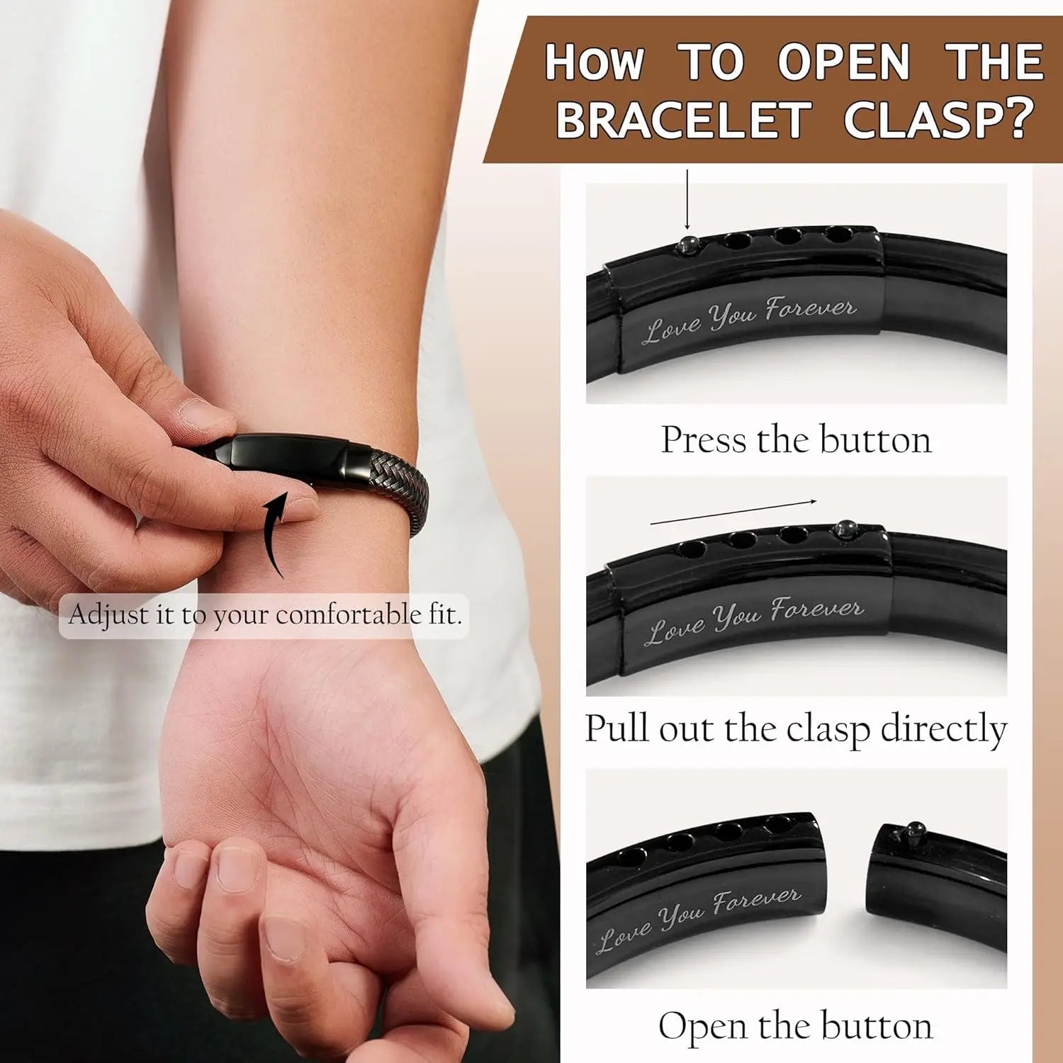 Gifts For Men Knot Bracelet Christmas Gift Birthday Gift for Dad Man Son Husband Leather Bracelet Valentine's Day Birthday Gifts