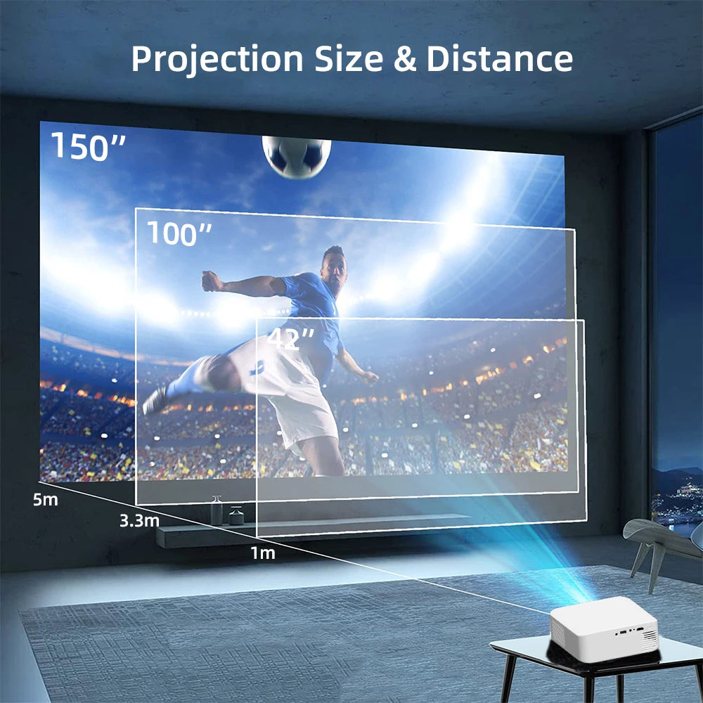 Touyinger L9 Portable Mini Projector  FHD 1080P Full HD Beam 4K Video WiFi Movie Home Theater