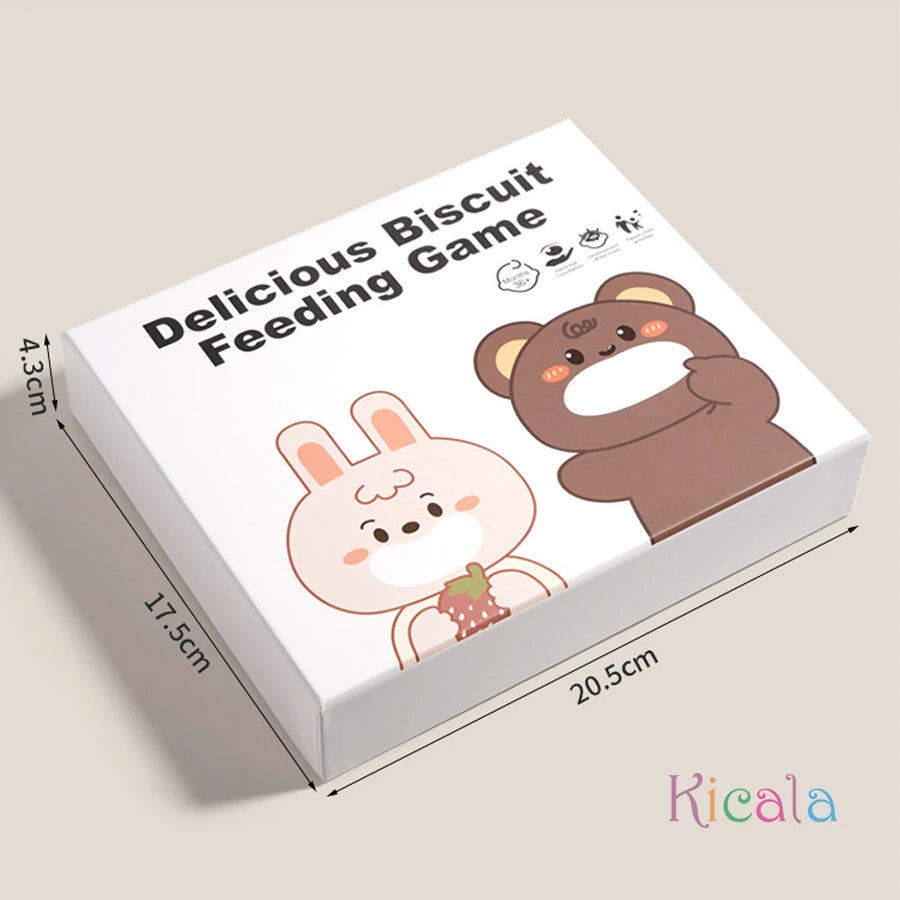 Animal Feeding Game Wooden With Cute Food Pieces Rabbit Bear Role-Play Toy Fine Motor Skill Educational Gift For Kids Christmas