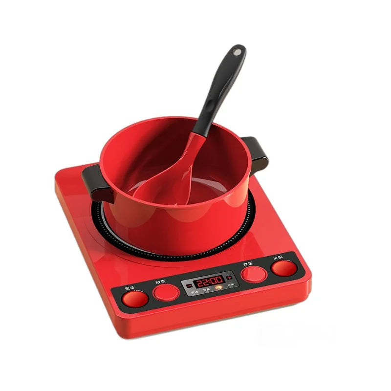 Children's Educational Play Kitchen Set – Pretend Play Cookware with Simulated Induction Cooker, Cooking & Cutting Toys for Boys