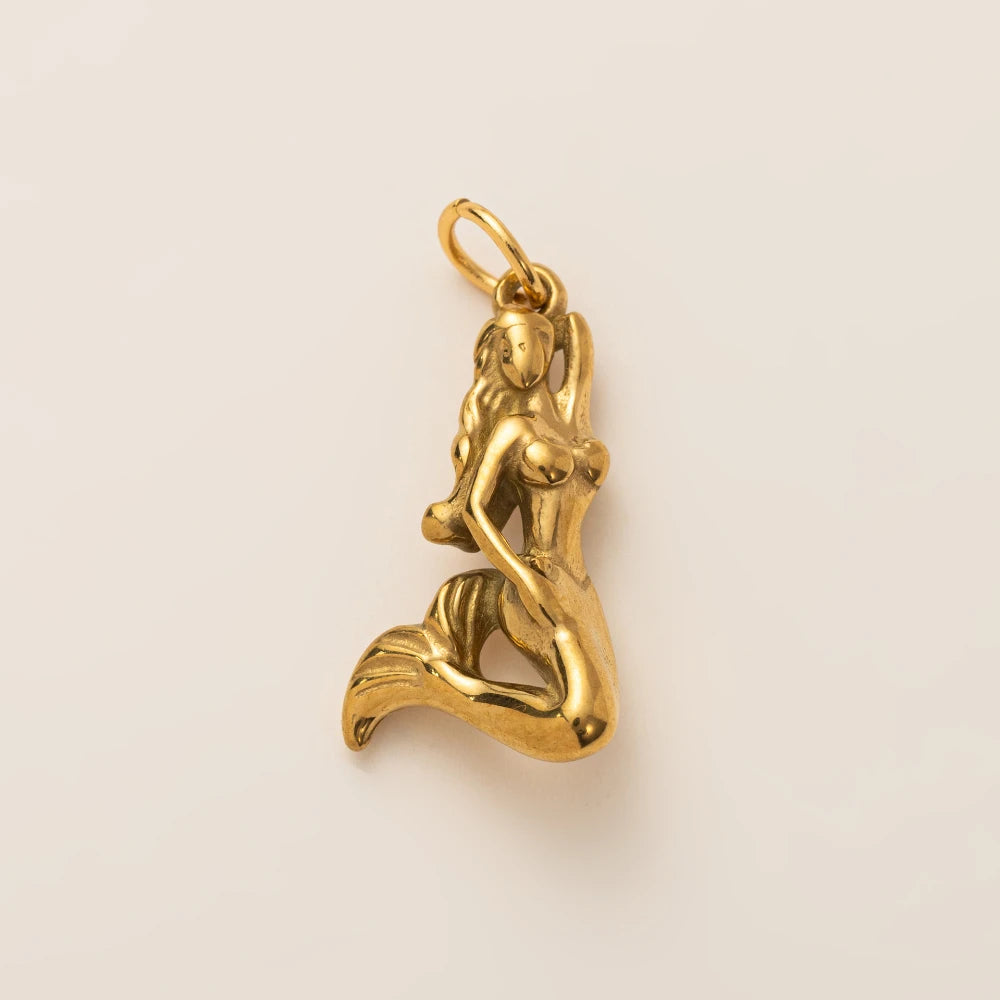 Animal Series Pendant Stainless Steel DIY Small Pendant Vacuum Plated 18K Gold Color Preserving Accessory in Furnace