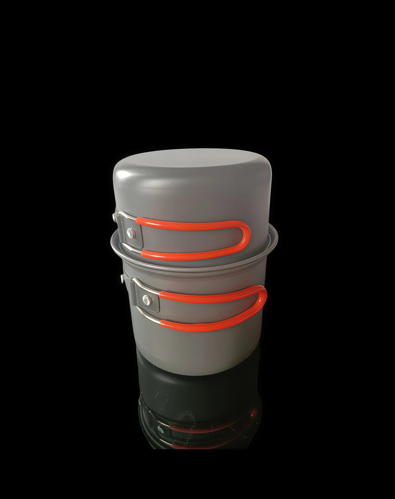 Outdoor Gray Durable Camping Pot Outdoor Cooking Gear Portable Cookware Hard Anodized Aluminum Ultralight Cookware Set