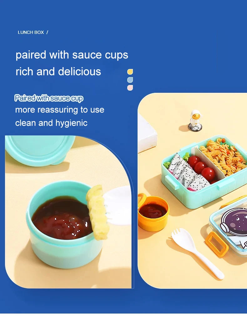 Cute Lunch Box for Kids Girls Boys With Compartments Bento Lunchbox School Child Leakproof Children's Food Snack Boxes New 2025