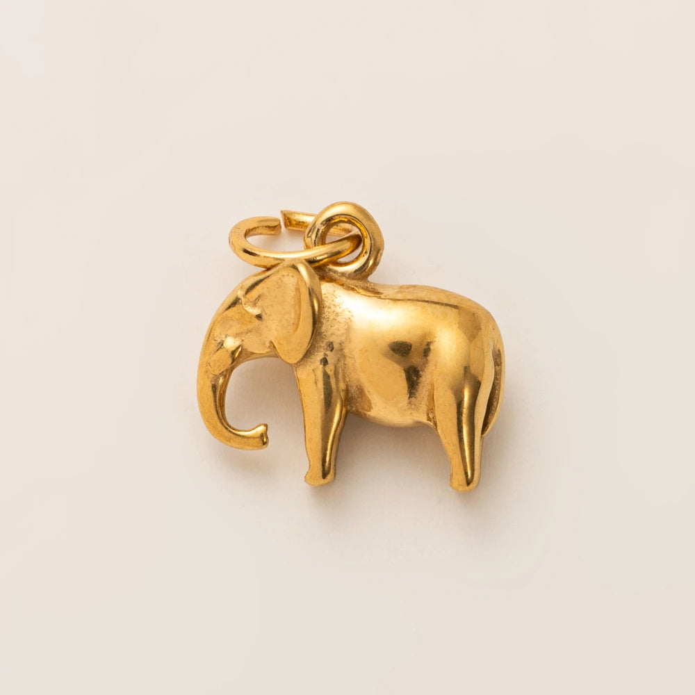 Animal Series Pendant Stainless Steel DIY Small Pendant Vacuum Plated 18K Gold Color Preserving Accessory in Furnace