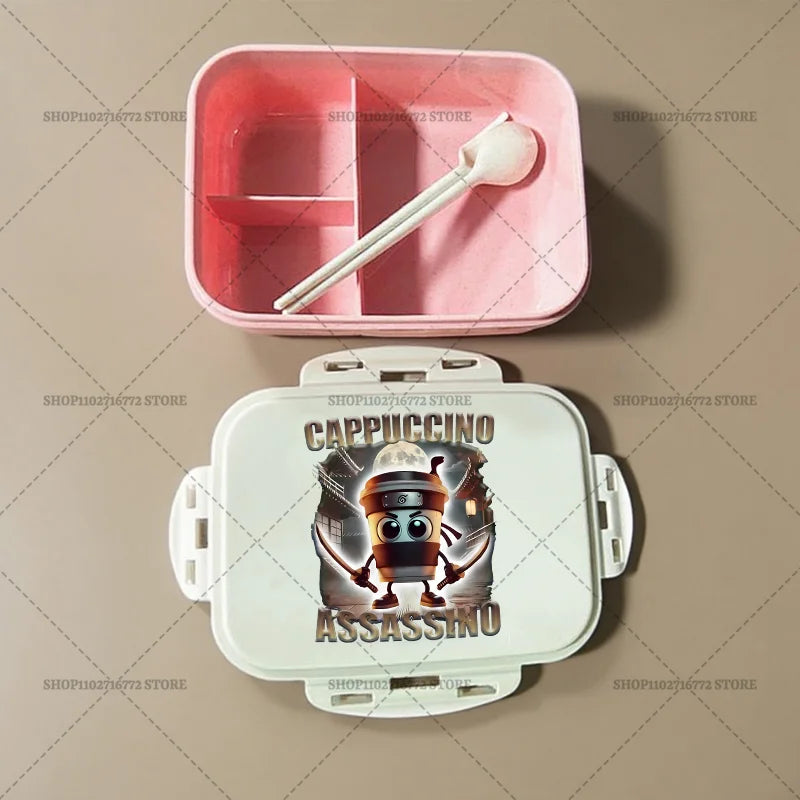 Italian Brainrot Bento Lunch Box Tralalero Tralala Boy Girl Food Storage Containers Kids School Picnic Lunchbox Dinner Case Gift