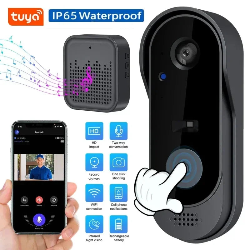 New Doorbell With Camera Wireless Bundle Doorbell Smart Home WIFI HD Outdoor Phone Camera Security Video Intercom Night Vision