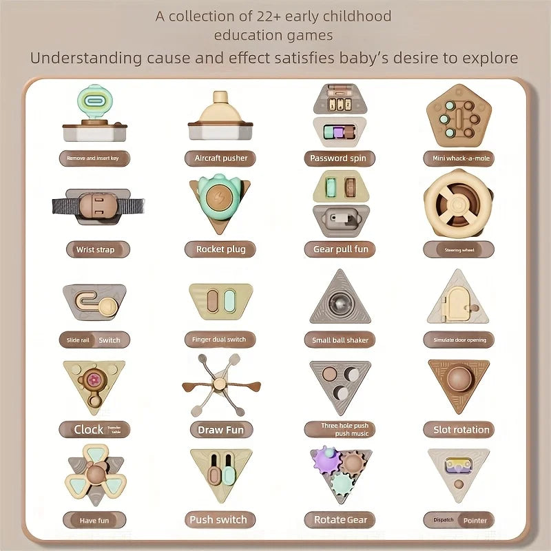 Baby toy polyhedron, baby busy grasp ball, early childhood educational toy gift