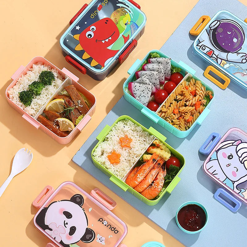 Cute Lunch Box for Kids Girls Boys With Compartments Bento Lunchbox School Child Leakproof Children's Food Snack Boxes New 2025