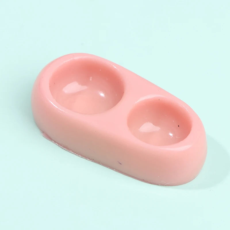 1/12 Dollhouse Miniature Pet Dog Cat Food with Bowl Kitchen Garden Decor Doll House Accessories