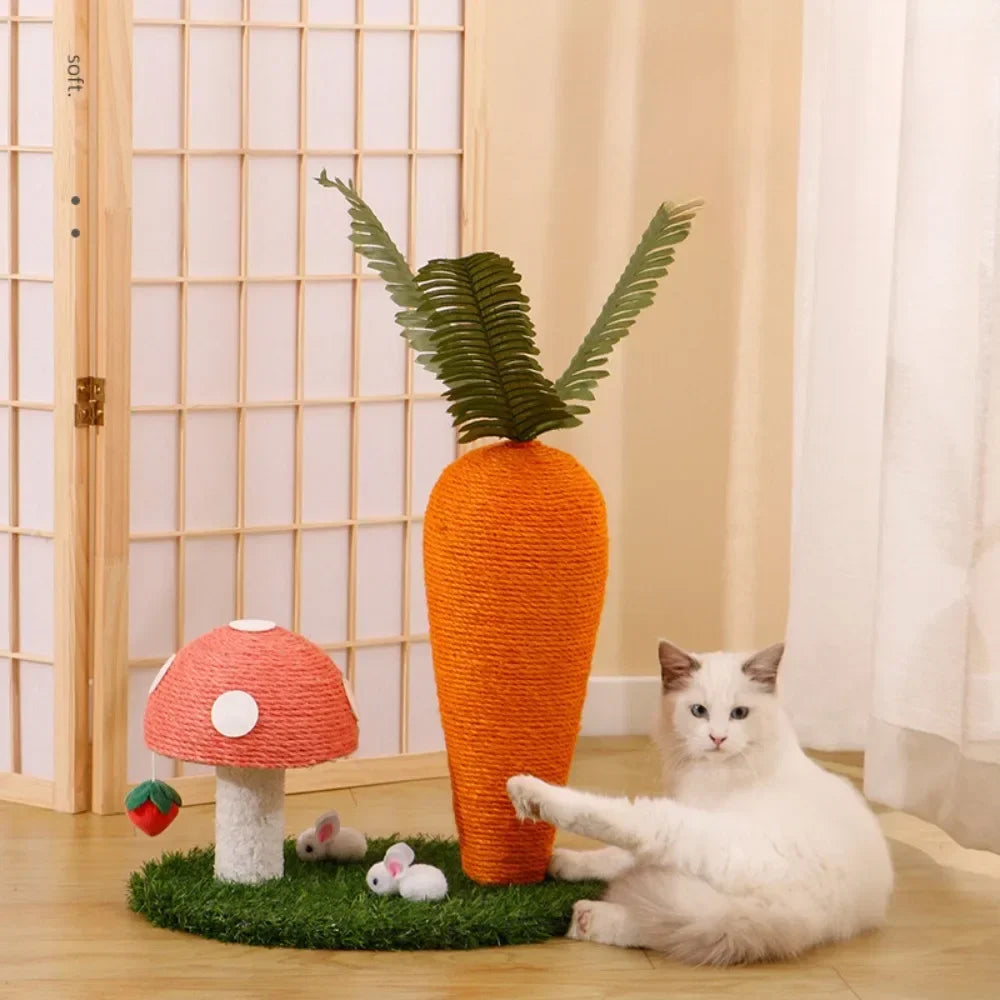 Carrot Cat Tree Cute Cats Sisals Carrots Pet Supplies Post Home Crawling Frame Pets Cats Fun Toys Sisal for Cat Scratching Rack
