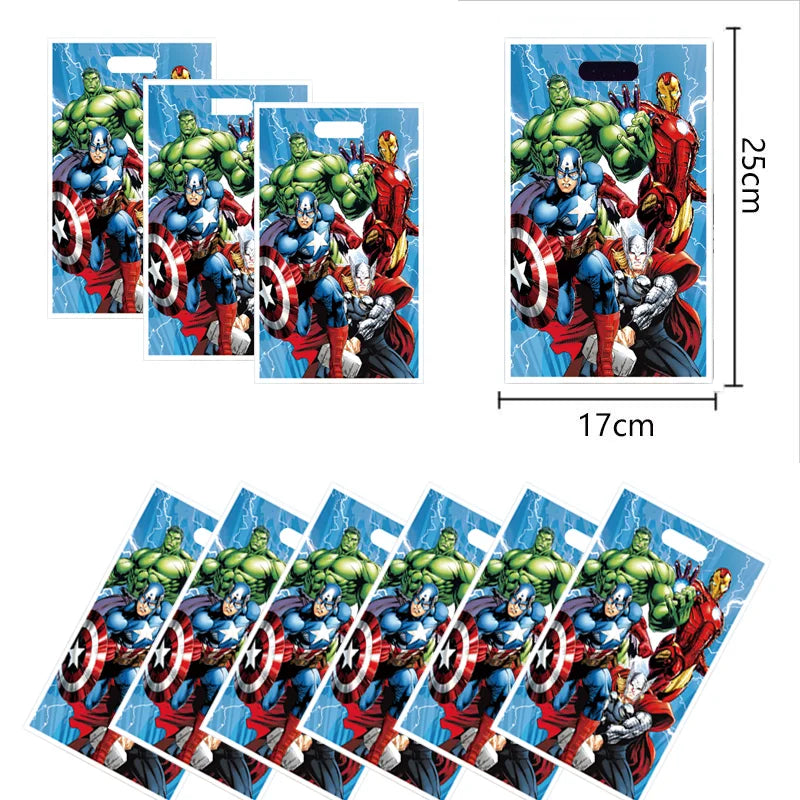 New Avengers Gift Bags Birthday Party Decoration Superhero Goody Biscuit Package Candy Bag Baby Shower Kids Gifts Party Supplies