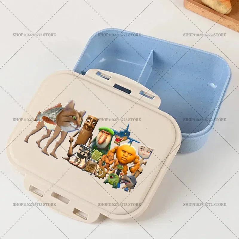 Italian Brainrot Bento Lunch Box Tralalero Tralala Boy Girl Food Storage Containers Kids School Picnic Lunchbox Dinner Case Gift