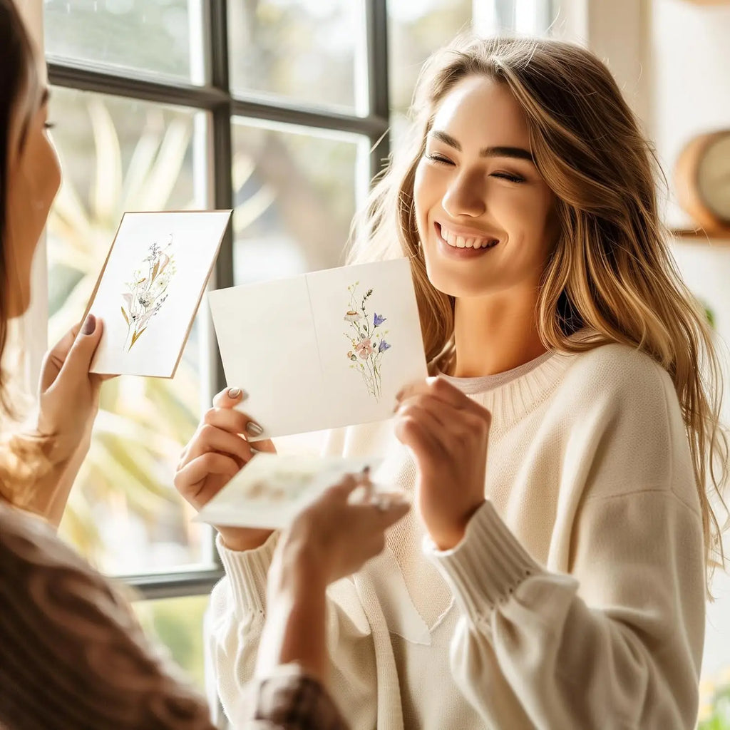 10 Pack Blank Greet Cards, Beautiful Watercolor Wildflower Blank Note Cards, Perfect Stationary Set For All Occasions