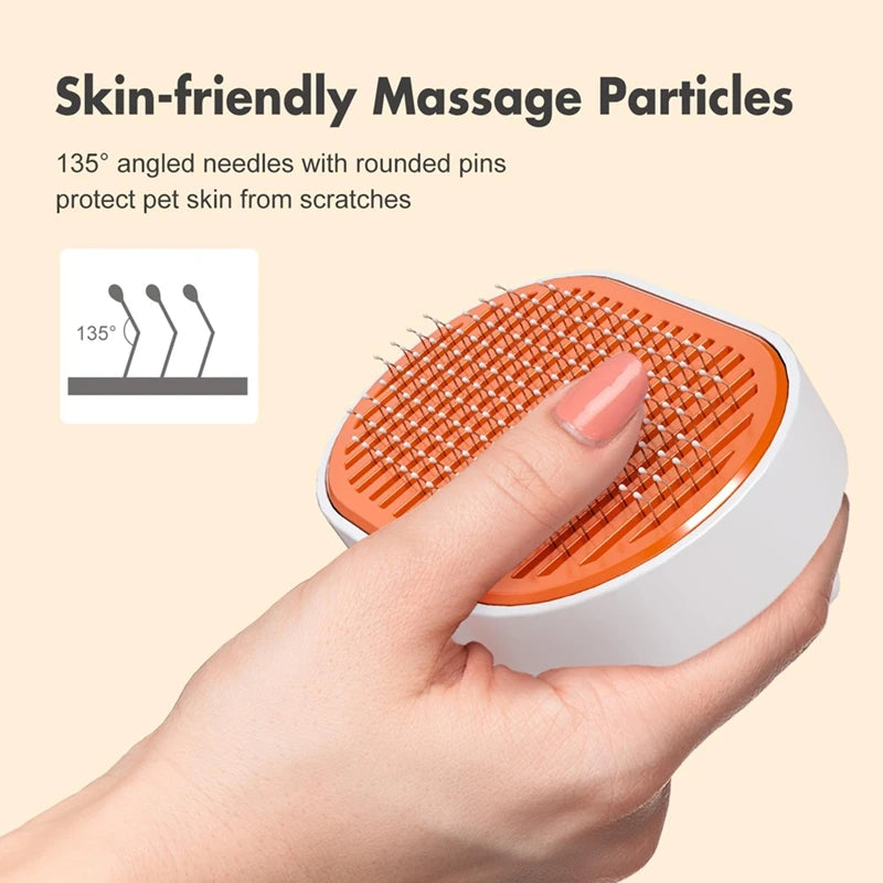 Cat Hair Brush, Cat Brushes For Indoor Cats Grooming And Shedding, Self Cleaning Brush For Short And Long Haired Cats