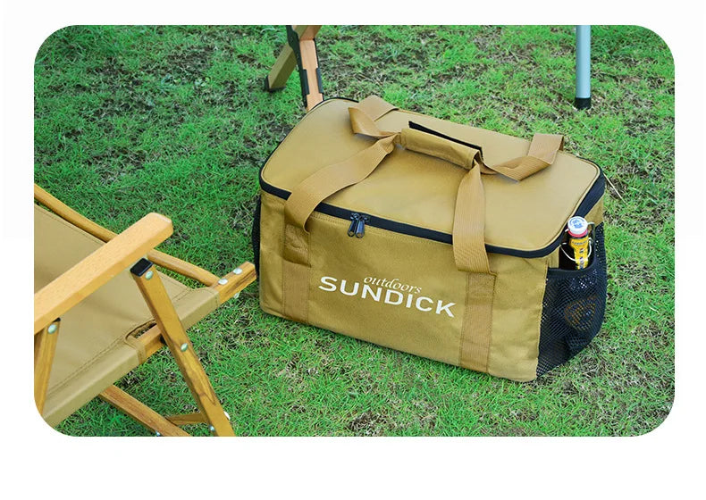 Outdoor cooking set - set of pots and gas tanks - shock-proof picnic bag - storage bag for camping utensils - ice bag - large ca