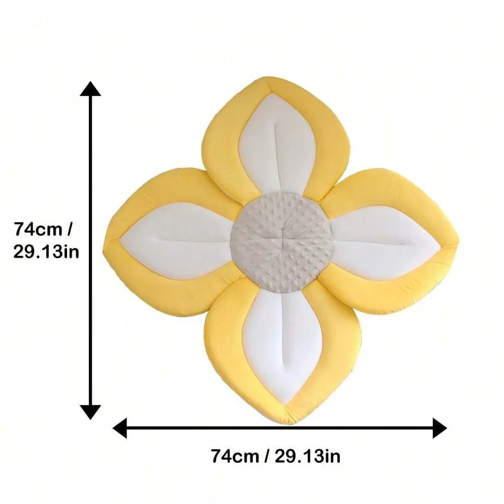 Baby bath mat can lie down fold newborn creative flower bath mat baby bath lotus safety cushion