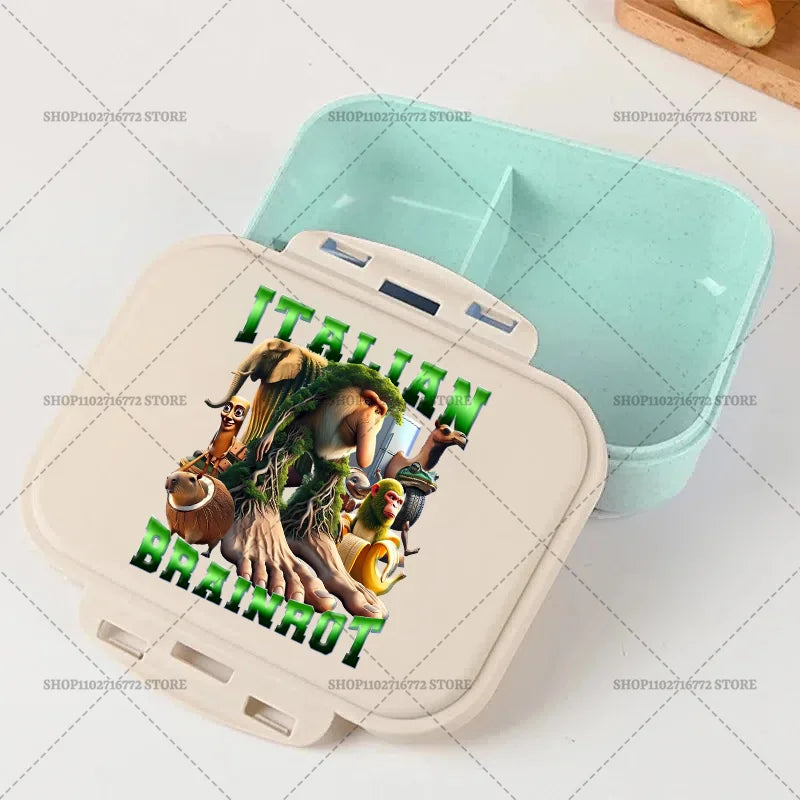 Italian Brainrot Bento Lunch Box Tralalero Tralala Boy Girl Food Storage Containers Kids School Picnic Lunchbox Dinner Case Gift