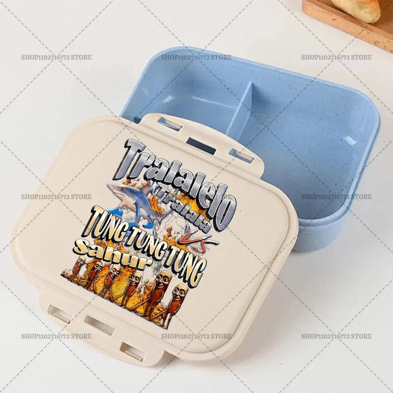 Italian Brainrot Bento Lunch Box Tralalero Tralala Boy Girl Food Storage Containers Kids School Picnic Lunchbox Dinner Case Gift