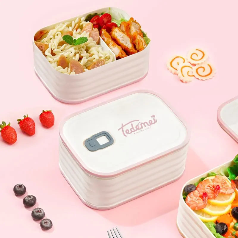 Bento Lunch Box  Sealed Leak Proof Cute Anti Drop Safe for Students Suitable for Microwave Heating Children's Lunch Box