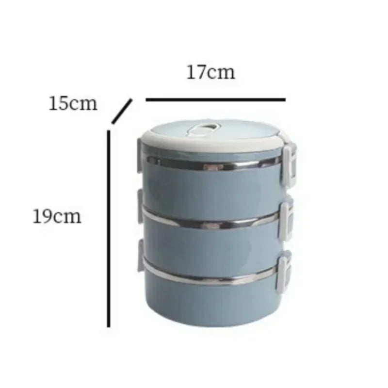 3 Layer Bento Box Stainless Stee Large Capacity Thermal Insulation Lunch Box Portable Students Office Workers Food Containers