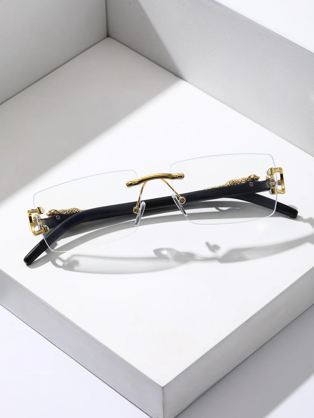 1/2 PCS Fashionable Trendy Frameless Rectangular Personalized Sunglasses For Daily Life