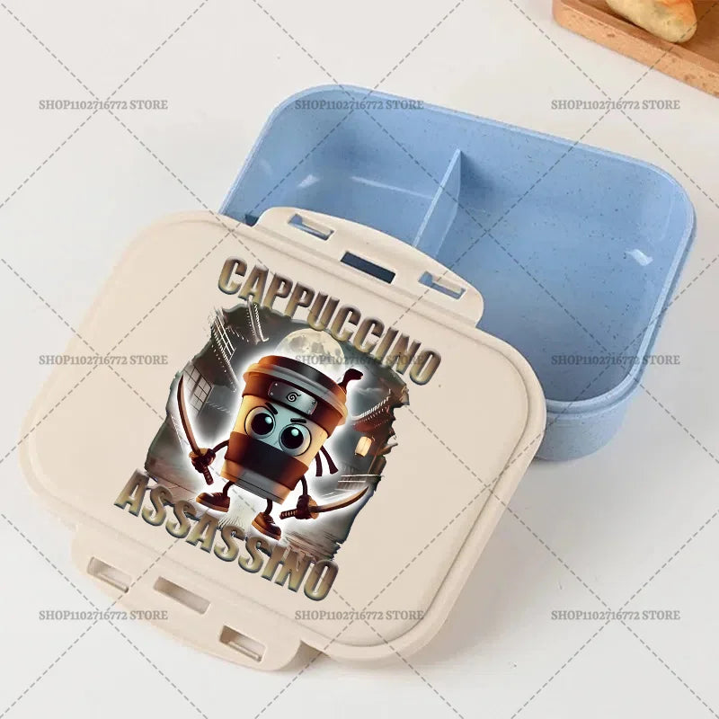 Italian Brainrot Bento Lunch Box Tralalero Tralala Boy Girl Food Storage Containers Kids School Picnic Lunchbox Dinner Case Gift