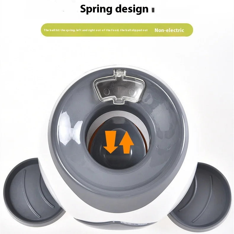 Dog Tennis Ball Food Reward Machine, Interactive Puzzle Toy with Slow Food Dispenser,Outdoor Training Toys Ball Launcher For Pet