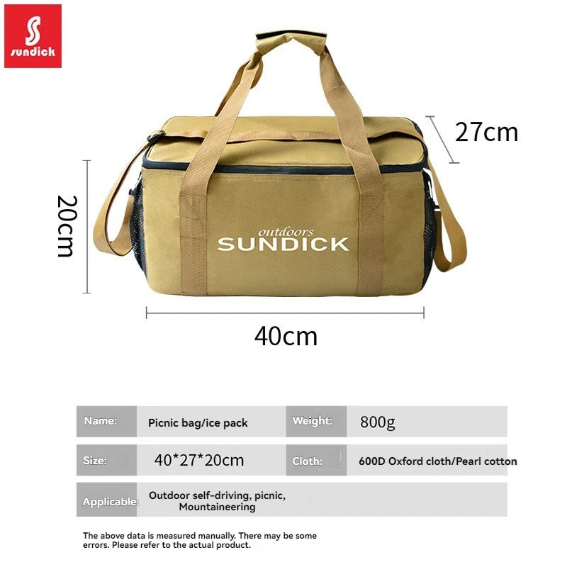 Outdoor cooking set - set of pots and gas tanks - shock-proof picnic bag - storage bag for camping utensils - ice bag - large ca