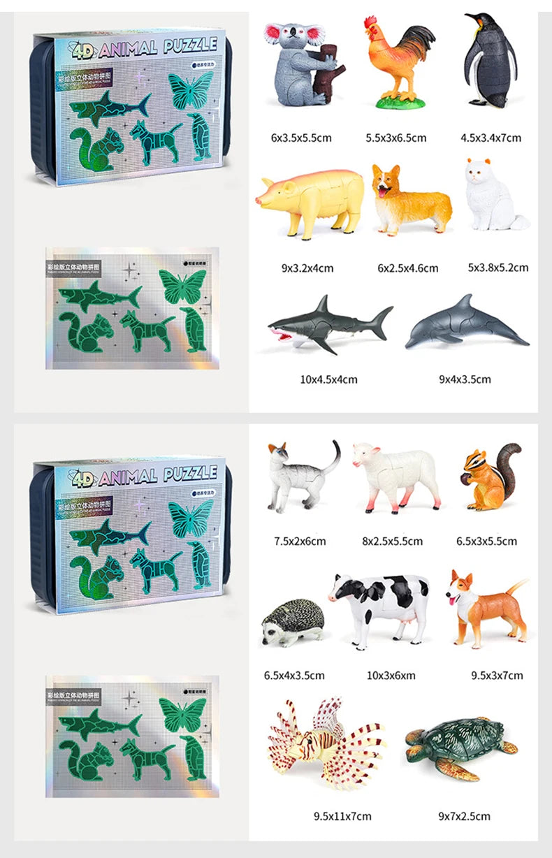 New DIY Assembled Simulated Insect & Animal Model - Children's Room Desktop Decoration Ornaments, Educational Toys & Kids' Gift