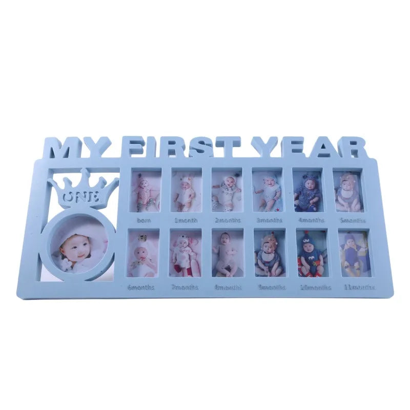 Baby Keepsake Frame 0-12 Months Pictures My First Year Photo Frame Newborn Memory Gifts Souvenirs Photo Frame For Babies