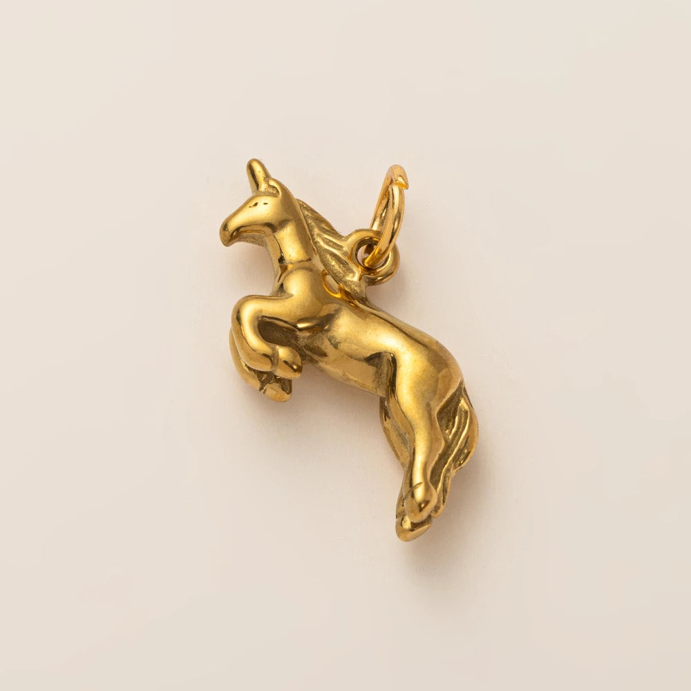 Animal Series Pendant Stainless Steel DIY Small Pendant Vacuum Plated 18K Gold Color Preserving Accessory in Furnace