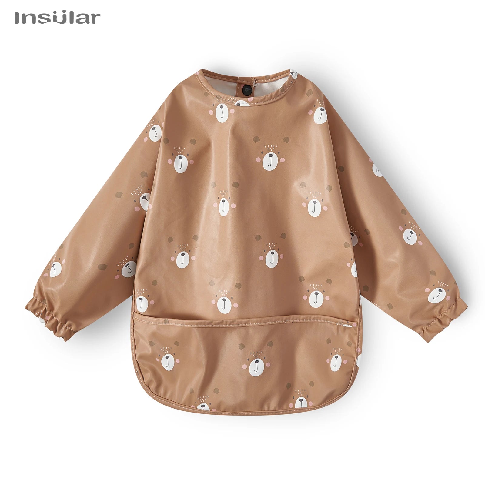 New Baby Bib with Pocket for Feeding Accessories Bibs for Children Waterproof Long Sleeve Bibs Aprons with Long Sleeve
