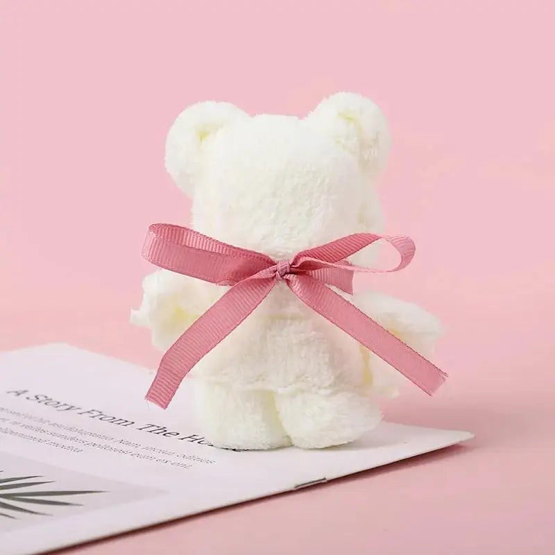 1Set Towel Bear Soap Flower Gift Box,Valentine's Day,Wedding,Mother's Day Christmas Gift Birthday Party Baby Shower Guest Favors