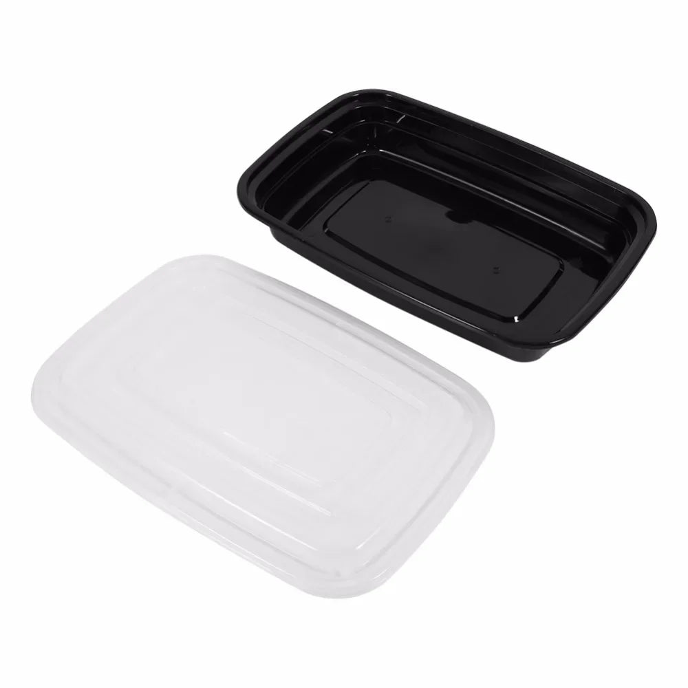 Plastic Reusable Bento Box Meal Storage Food Prep Lunch Box 1/2/3 Compartment Reusable Microwavable Containers Home Lunchbox