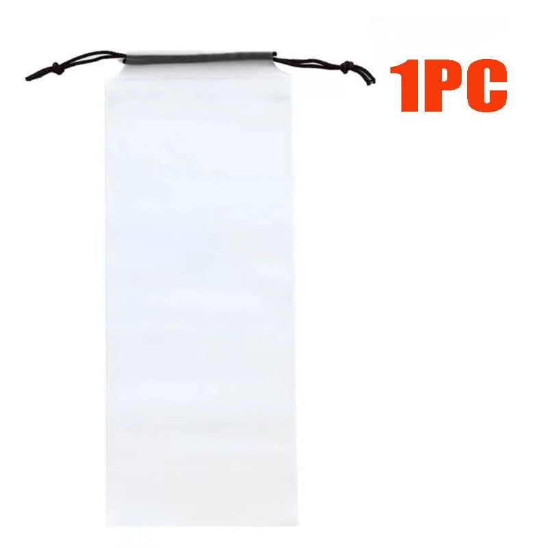 Umbrella Storage Bag Translucent Plastic Waterproof Anti-dirty Umbrella Cover Reusable Portable Drawstring Bags Home Storage